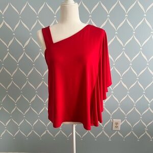 Red One-Shoulder Top